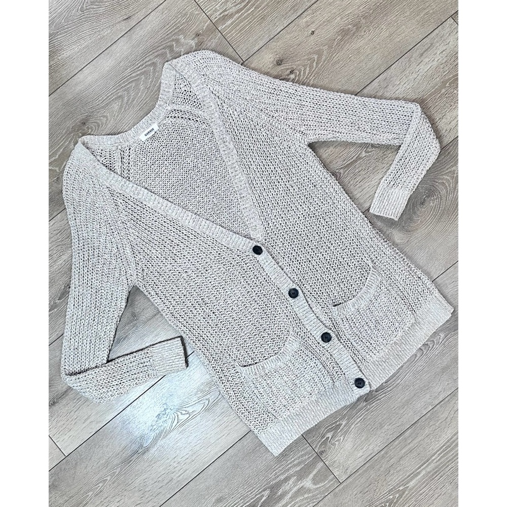 Garage Open Knit Slouchy Grandpa Cardigan